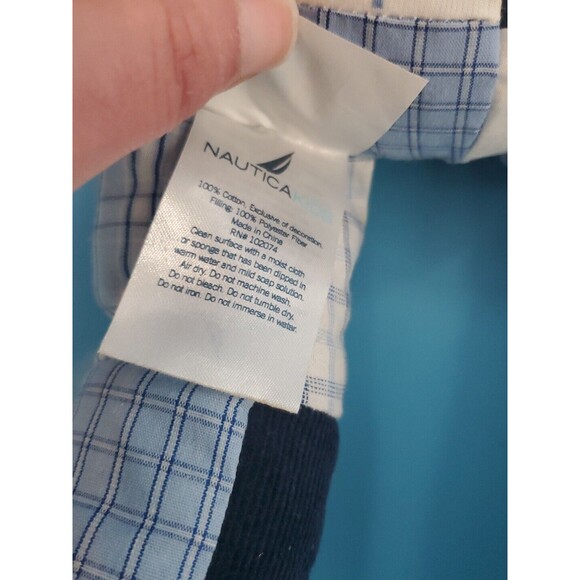 Nautica Kids Corduroy Patchwork Teddy Bear Stuffed Animal Plush Nursery Appx 15" - Picture 8 of 9